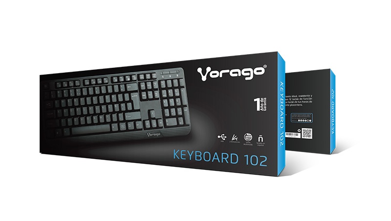 Vorago Teclado USB Alambrico Universal KB-102