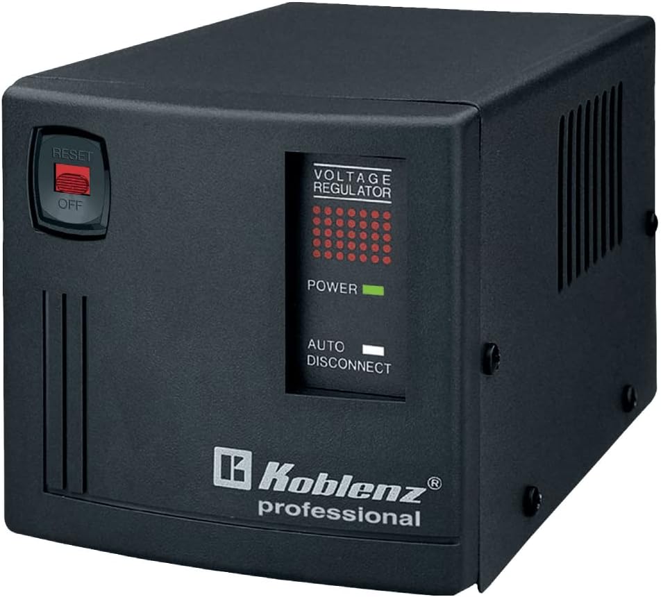 KOBLENZ Regulador, Negro, Oficina, 2500 VA, 2000 W