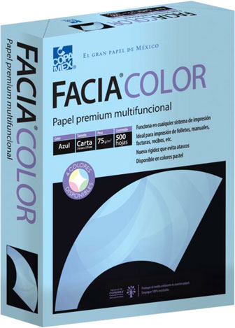 [Facia Azul] Facia Color Paquete Carta Color Azul C/500