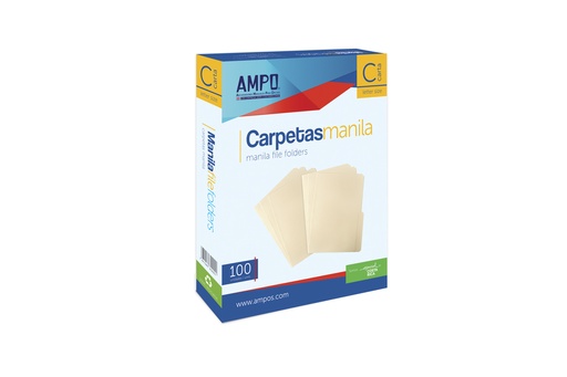 [Paq. Folder Carta] Ampo Folder Tamaño Carta Crema