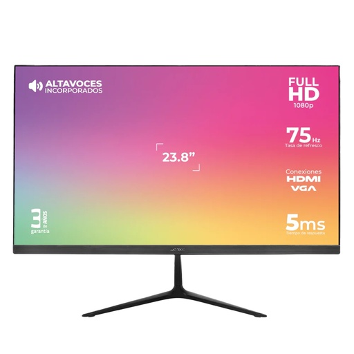 [AC-933841] Monitor Acteck Captive Vivid SP240 LED 23.8", Full HD, 75Hz, HDMI, Bocinas Integradas, Negro