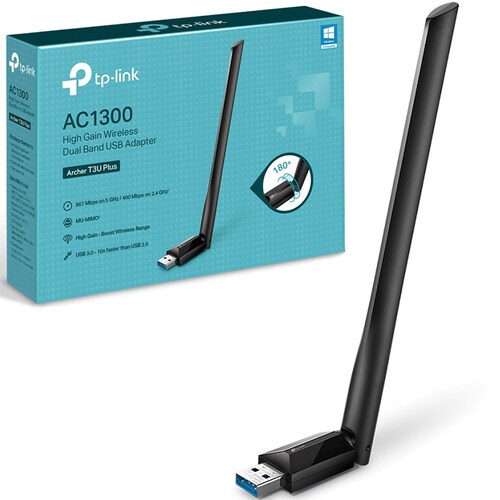 [ARCHER T3U PLUS] TP-LINK Adaptador de Red USB ARCHER T3U PLUS, Inalámbrico, WLAN, 867Mbit/s, 1 Antena