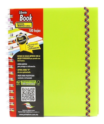 [Printa F. Francesa Raya] Printaform Cuaderno Forma Francesa Pasta Dura Raya