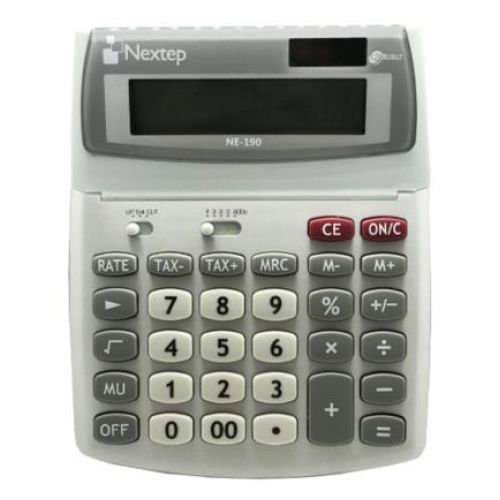 [Calculadora NE-190] Nextep Calculadora 12 Dígitos Funcion Impuestos